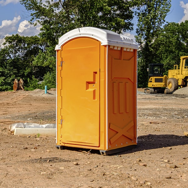 how often are the porta potties cleaned and serviced during a rental period in McCoy CO